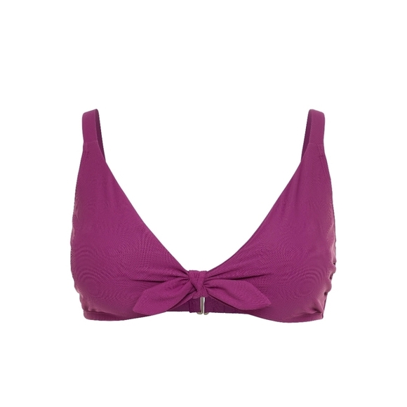 Time And Tru Passionate Plum Tie Front Bralette size 1X New with tags! - Picture 3 of 3